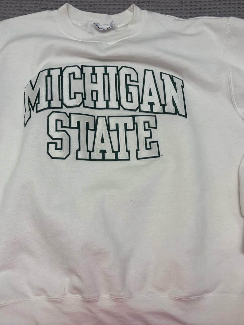 Michigan State White Crewneck Sweatshirt